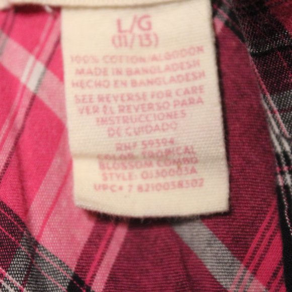 Vintage OP Ocean Pacific Front Snap Close Adjustable Sleeves Shirt Top Jr Large - Picture 7 of 8